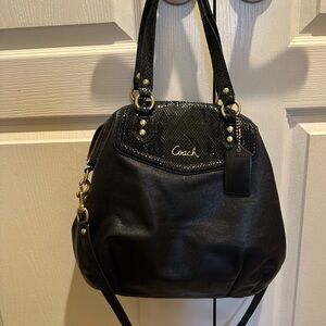 Coach Black and Gold Shoulder Bag